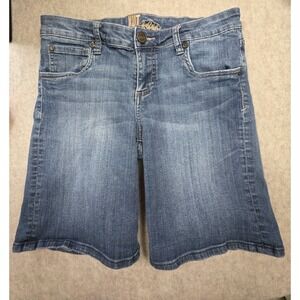 Kut From The Kloth Women's 6 Bermuda Jean Shorts Medium Wash Blue Denim‎ Modest